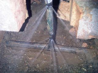 Plumbing leak in foundations of Sunshine Coast home